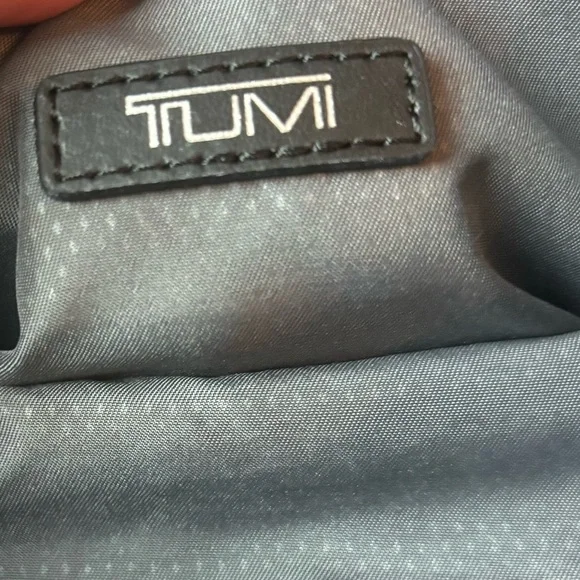 Tumi Cady Rucksack Nylon Backpack Purple Grey Everyday Travel Drawstring